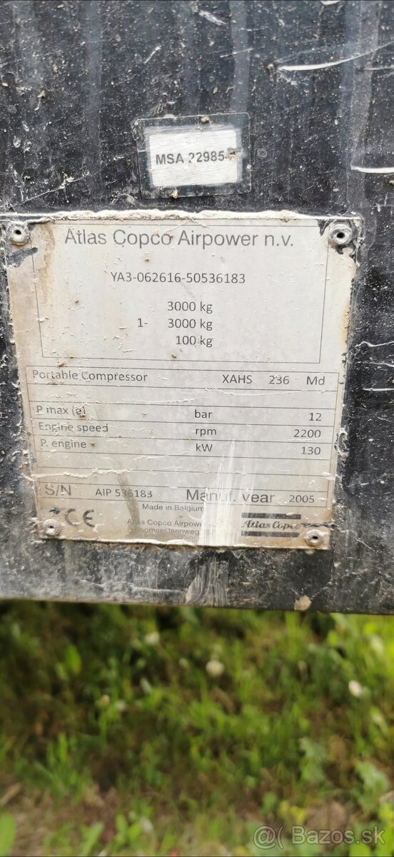 Kompresor Atlas Copco XHAS 236MD - 2