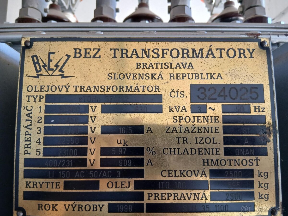 Transformátor 630kva - 2