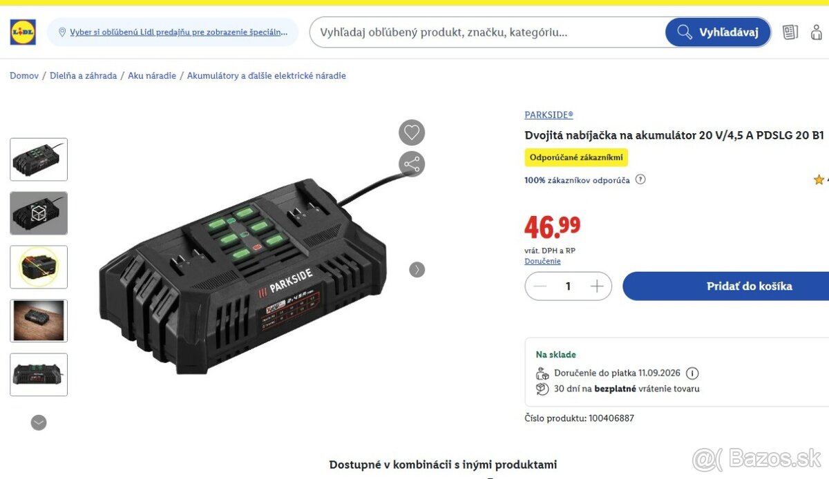 PARKSIDE PERFORMANCE®Nabíjačka aku 20 V/12 A - 2