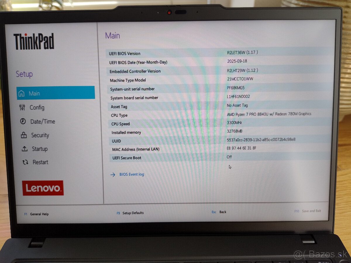 Lenovo Thinkpad T14 Gen5 AMD Ryzen 7 32GB RAM - 2