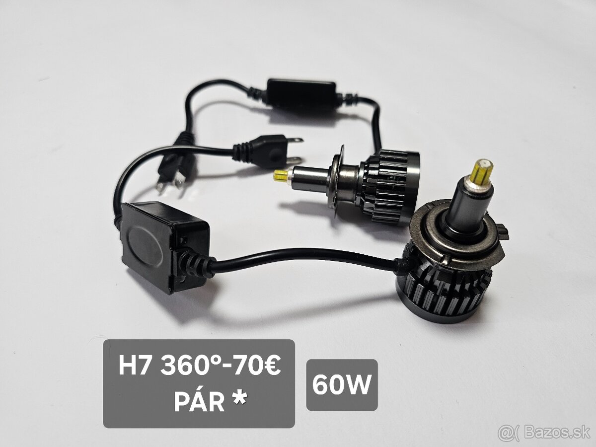 LED - AUTO 360°,aj ine Led, Adaptery H7, Diagn.zariadenia - 2