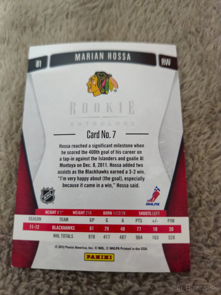 Hokejové kartičky Marian Hossa - 2