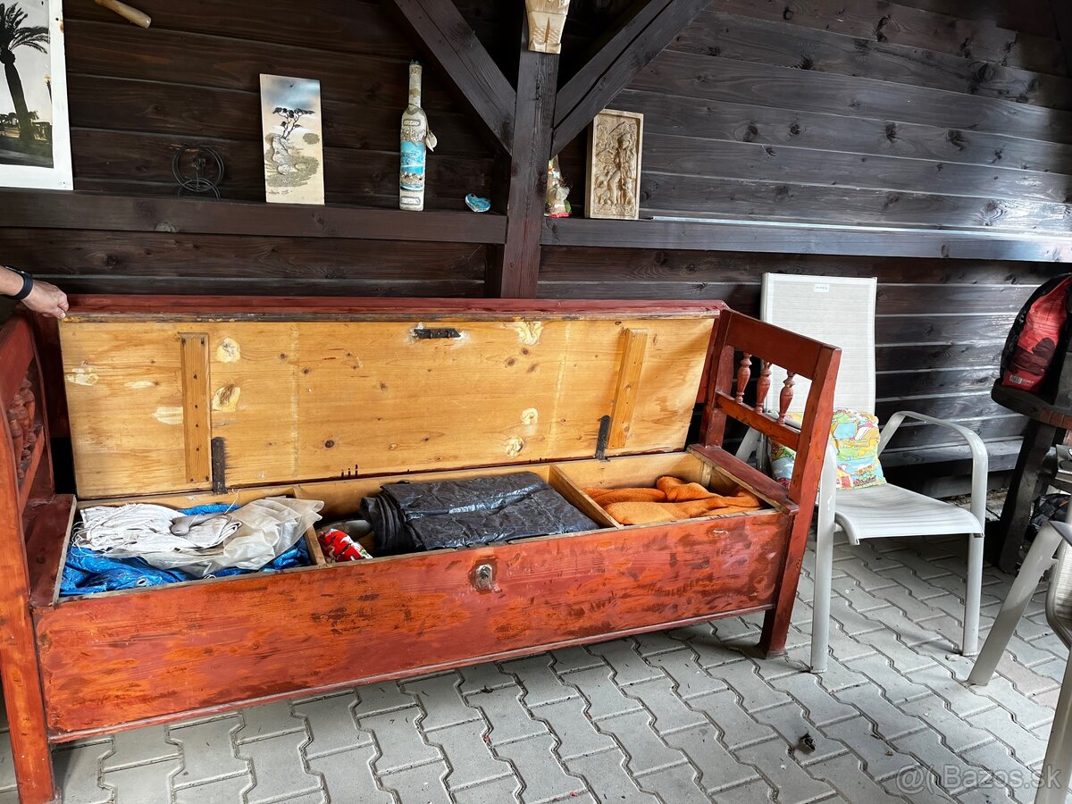 Predám starožitnú lavicu + stôl - 2