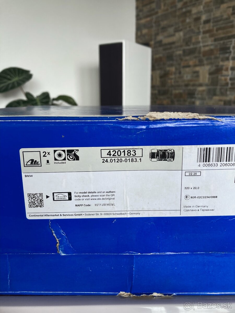 Bmw kotuce ATE 320x20,0 {420183} NOVE nevyuzite - 2