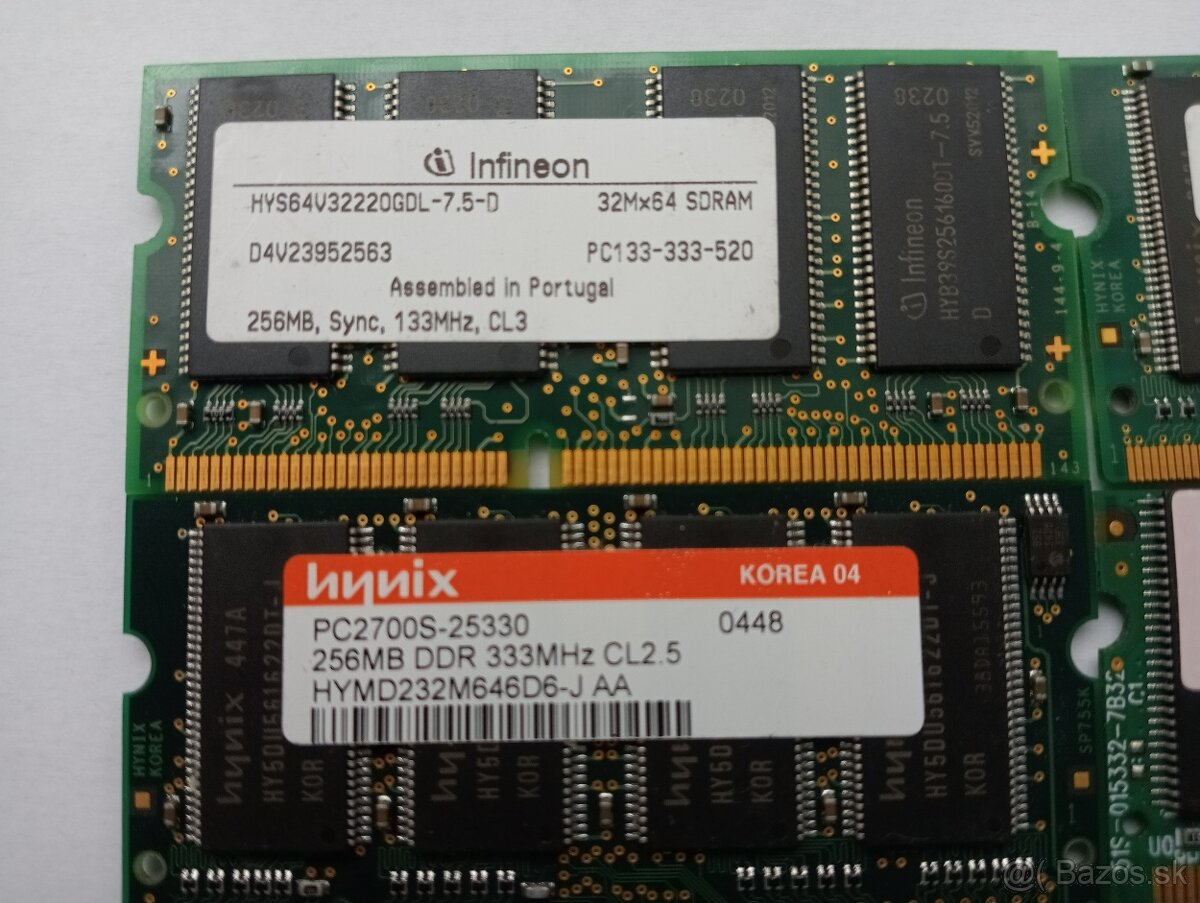 predám ram (pamäte) pre staré notebooky DDR (DDR1) - 2