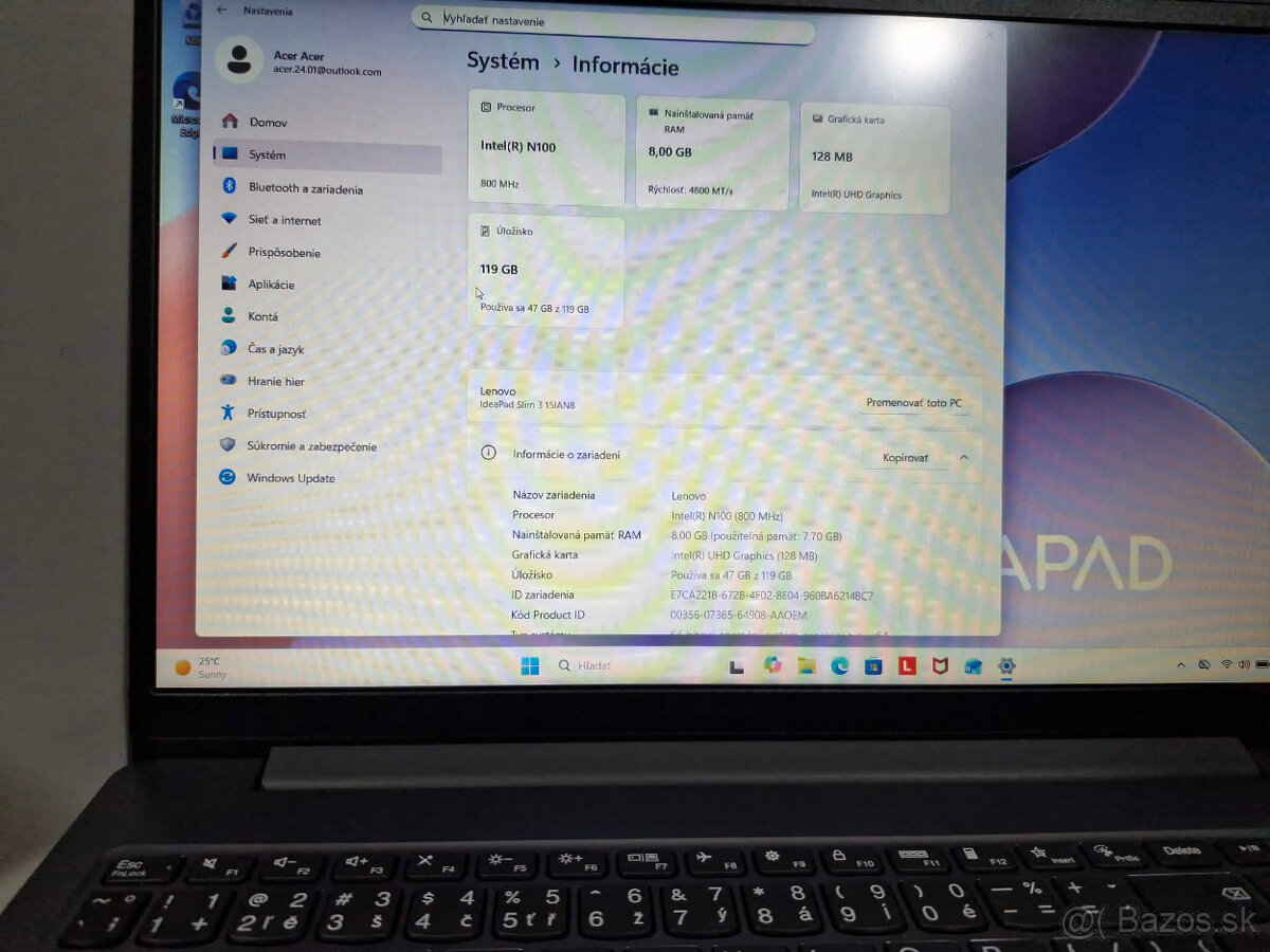 Lenovo ideapad slim 315IAN8 / dohoda - 2