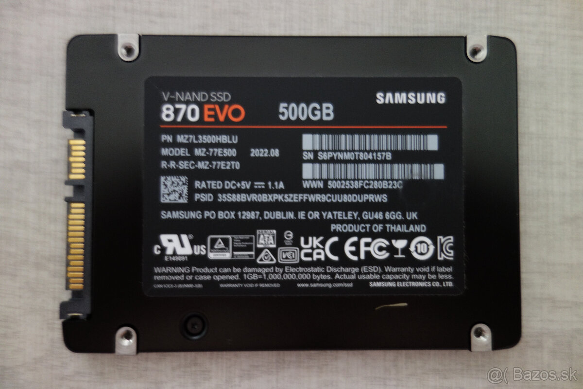 SAMSUNG 870 Evo 500GB SATA SSD - 2