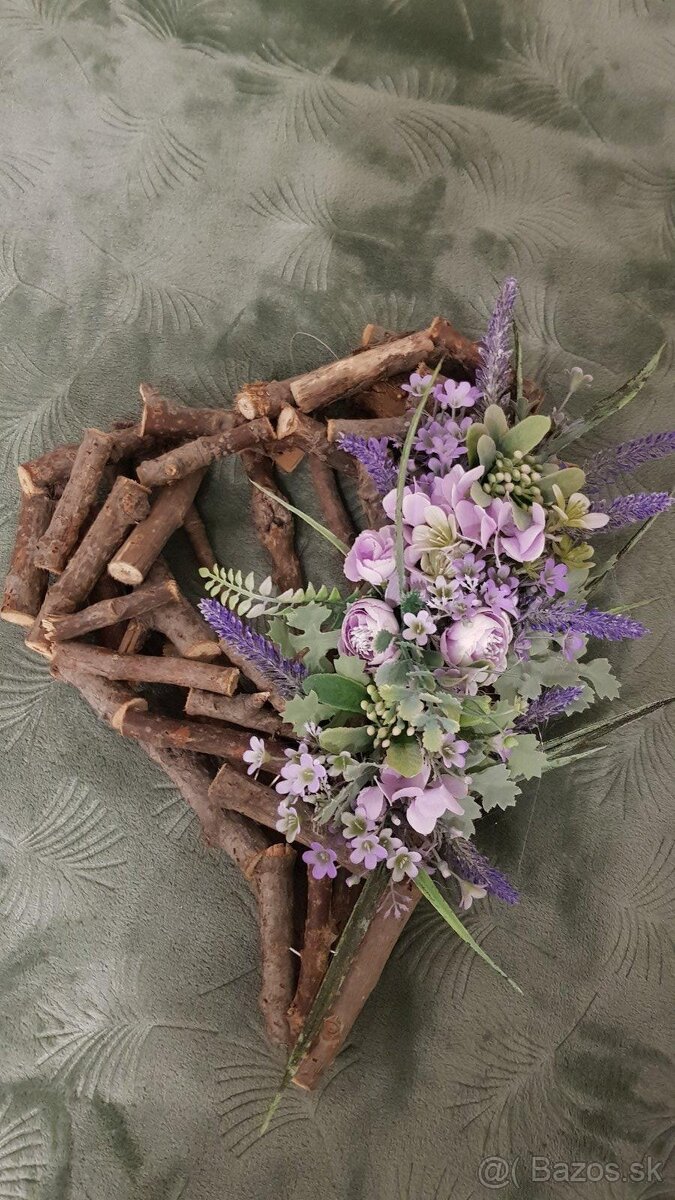 Velke drevene srdce na dvere - 2