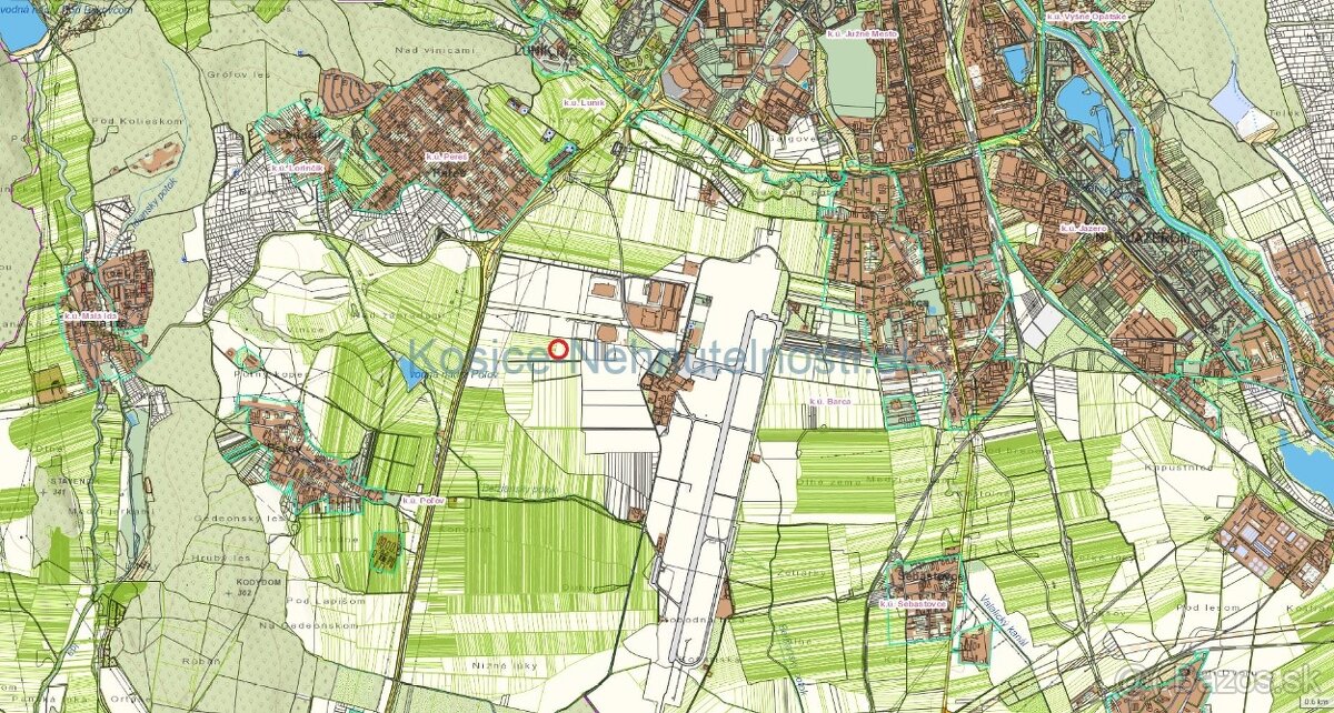 Pozemok v m. č. Košice – Barca 13150 m2 pri letisku - 2