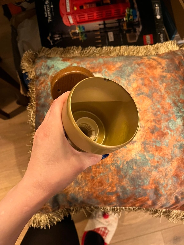 Nastenna drevena retro lampa - 2