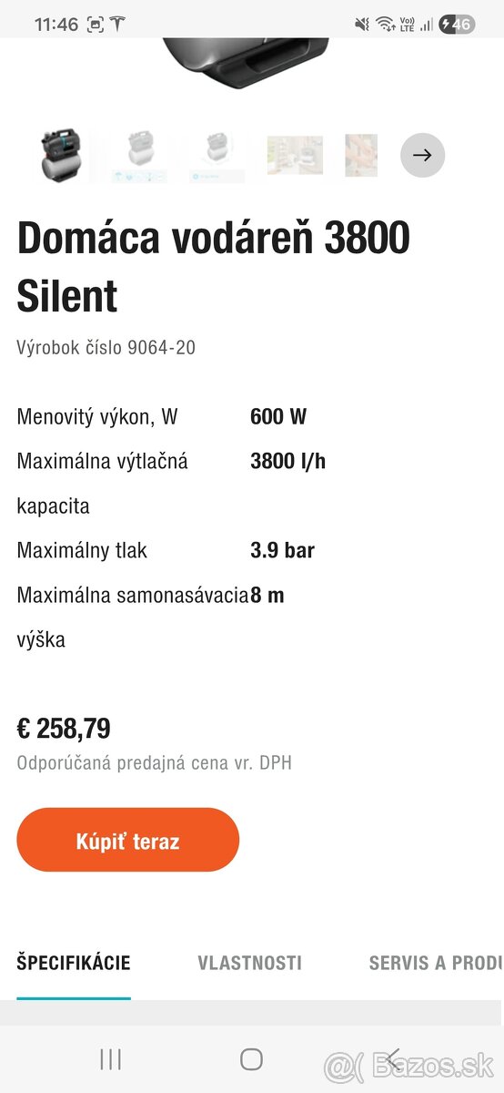 Domáca vodáreň gardena 3800 - 2