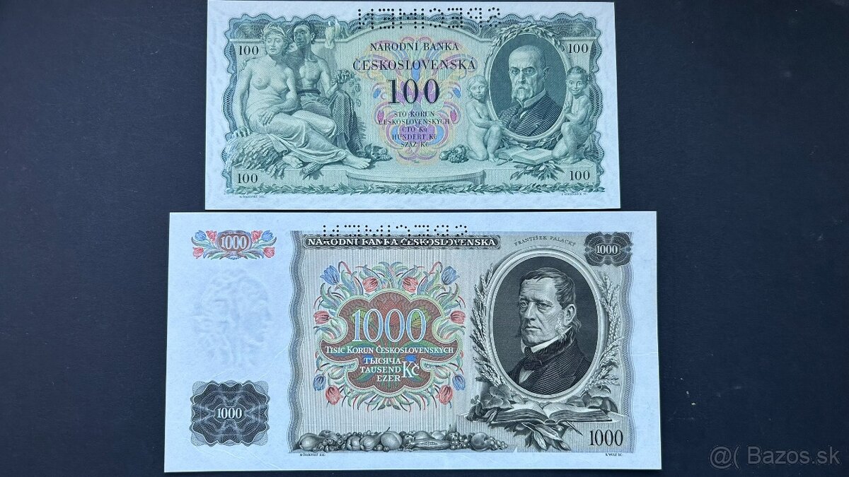 Bankovky 1.ČSR Specimen UNC - 2