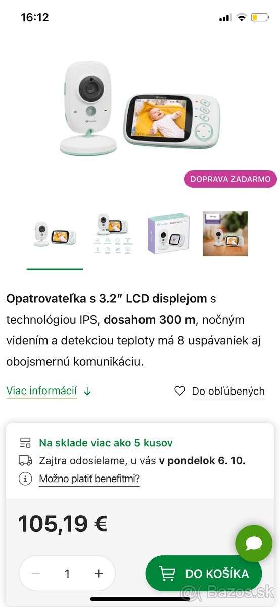 TrueLife NannyCam detská pestúnka - 2