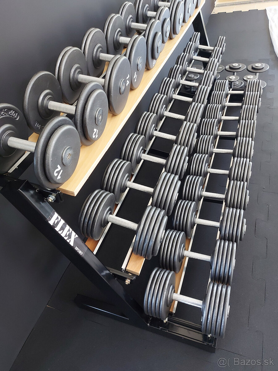 Profi pevné jednoruční činky 2 - 100kg NOVÉ - 2