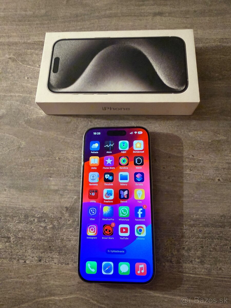 Iphone 15 PRO 512 GB biely ako nový - 2