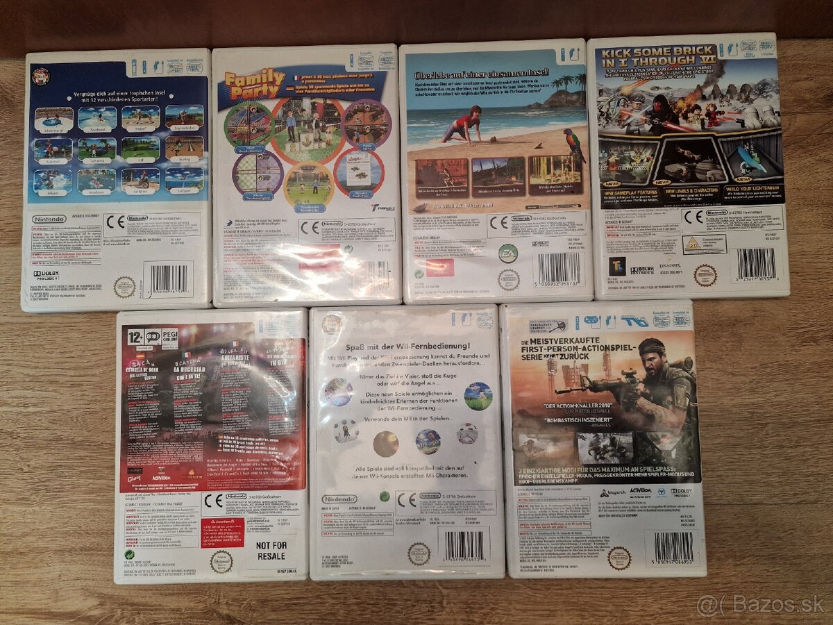Hry Nintendo Wii. 7 ks. Cena za všetko. - 2