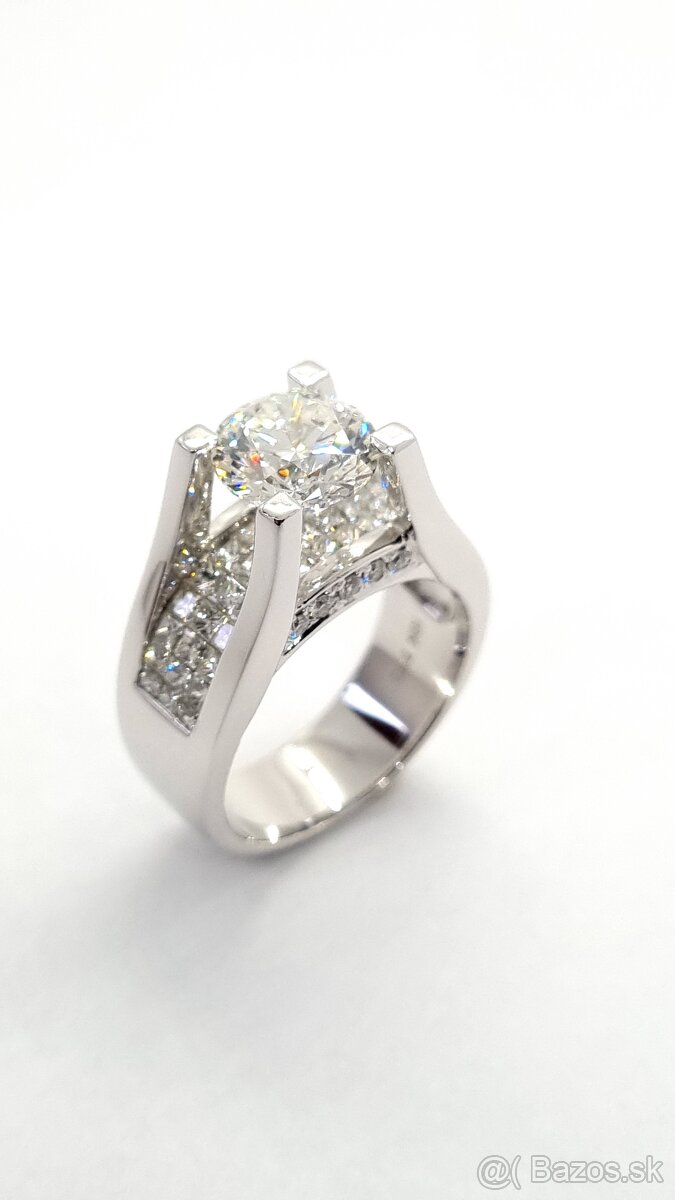 Zlatý prsteň - Diamantový - 2.06ct - VS1 - - 2