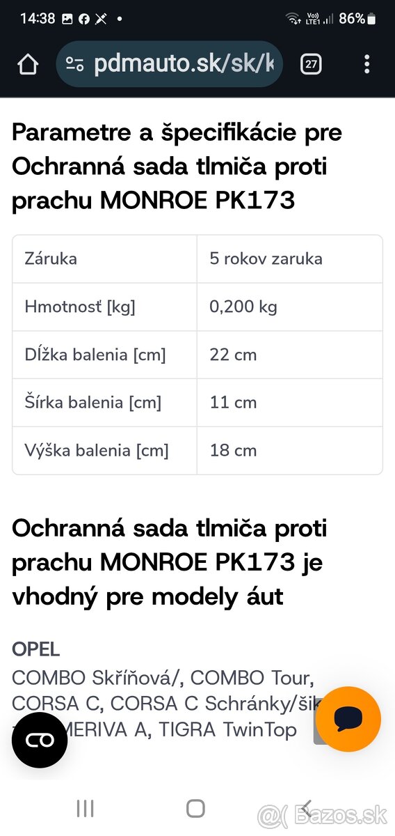 Ochrana tlmica proti prachu PK173 - 2