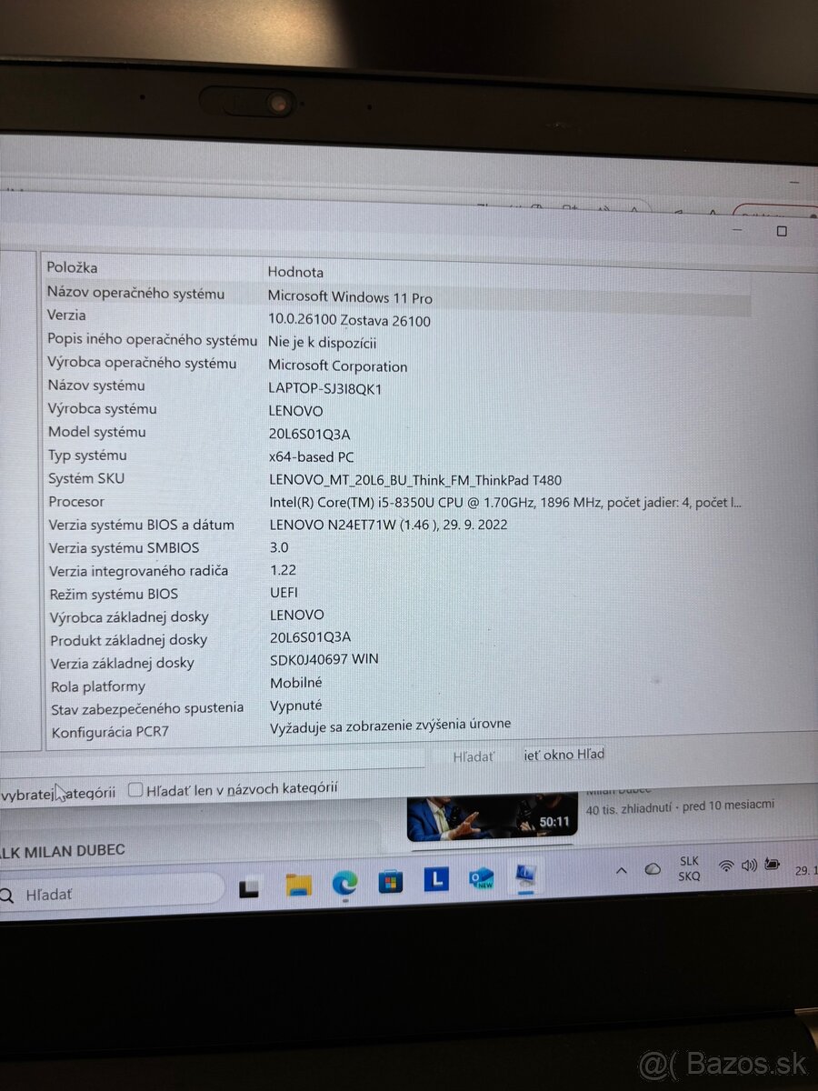 Lenovo T480 16GB RAM - 2