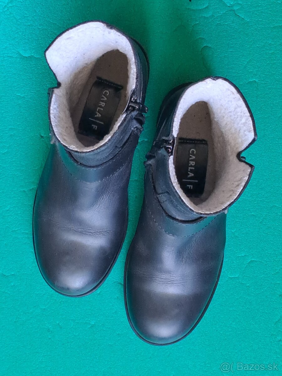 Dámske kožené čižmy nízke 37 - 2