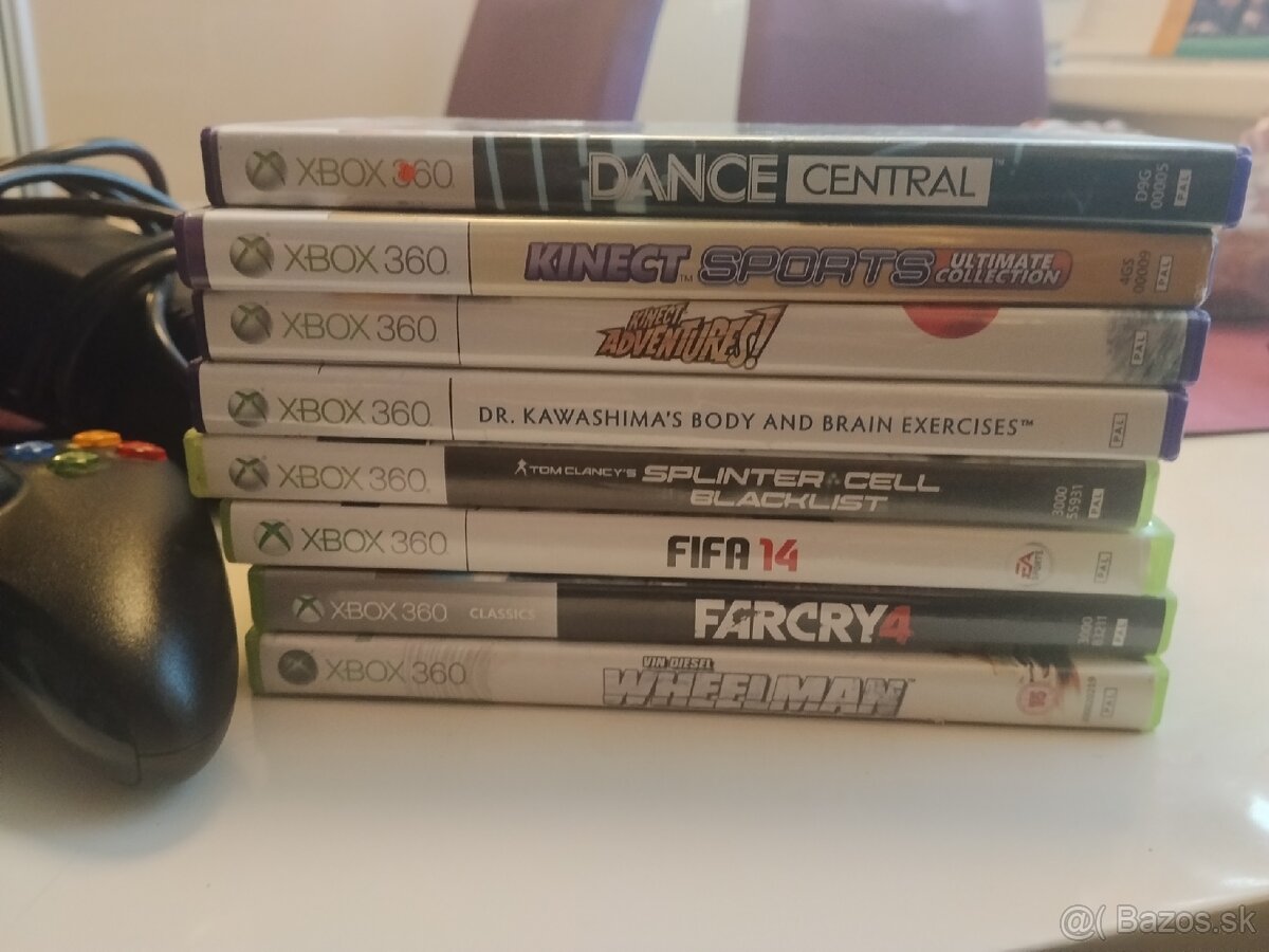 Xbox 360 500GB+Kinect set+2 ovládače+8hier - 2