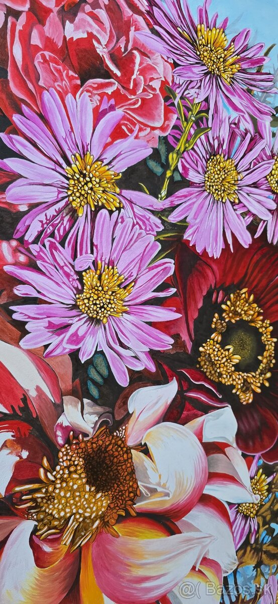 Predam original obraz kvety - 2