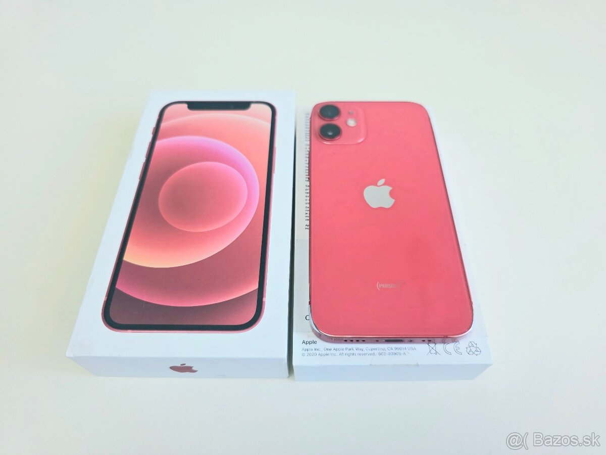 APPLE IPHONE 12 mini 256GB RED,BATERKA 100% - 2
