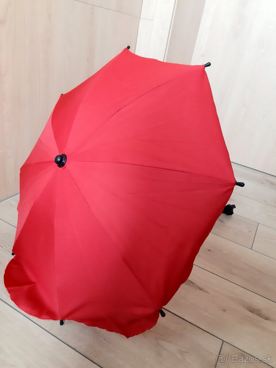 Červený slnečník na kočík - 2