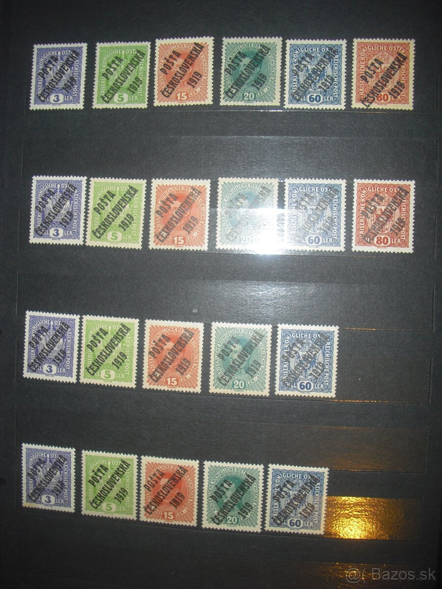 predam zbierku Ceskoslovenskych znamok 1919 + - 2