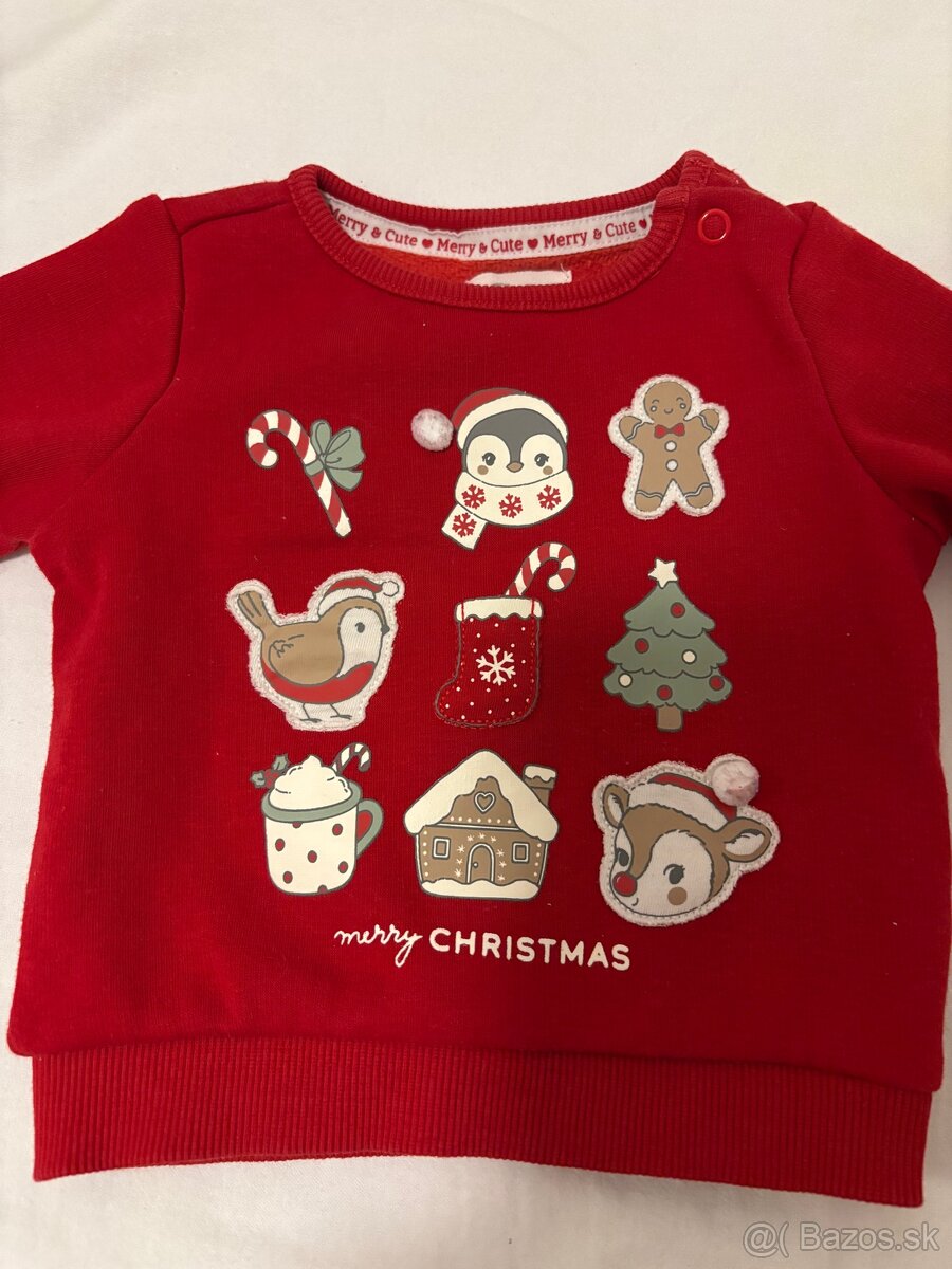 Vianočné oblečenie 62 (0-3 mesiace) - 2