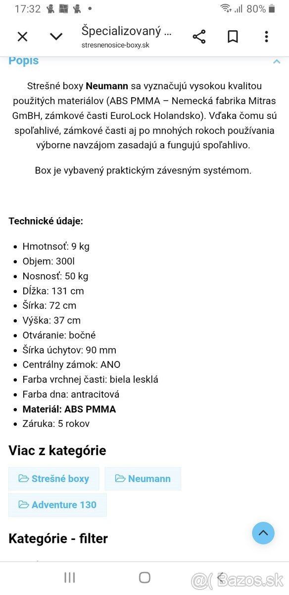 Strešny box Neumann - 2