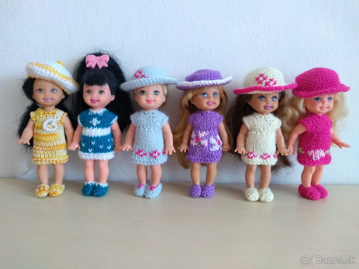 letné šaty s bodkami na bábiky barbie ken RH klobúk kabelka - 2