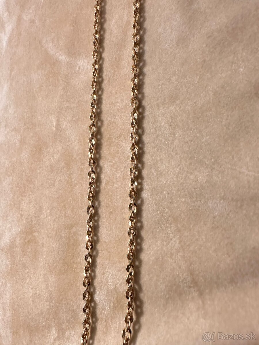 dámska zlatá retiazka točenie 14kt zlato - 2