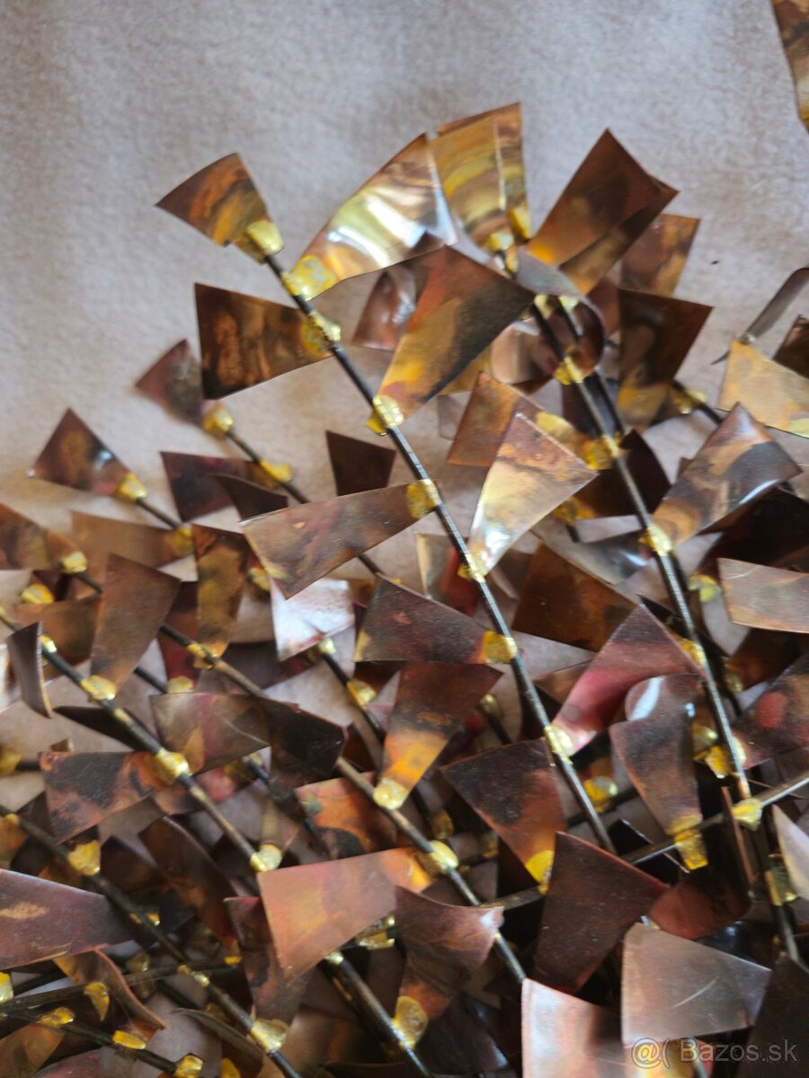 Strom kovova dekorácia na stenu - 2