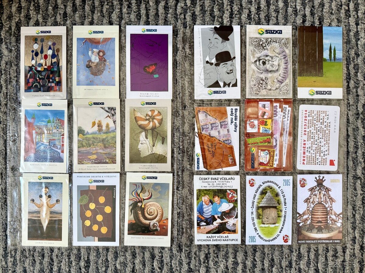 Vreckové kalendáriky rôzne - 72 ks - 2