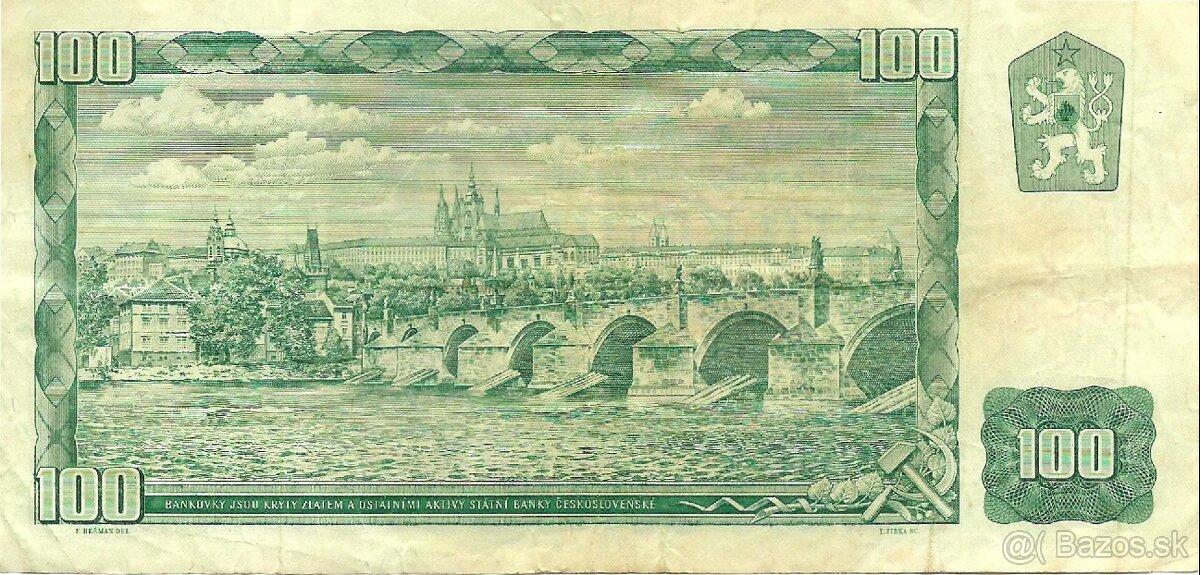 100 koruna rok 1961 - 2