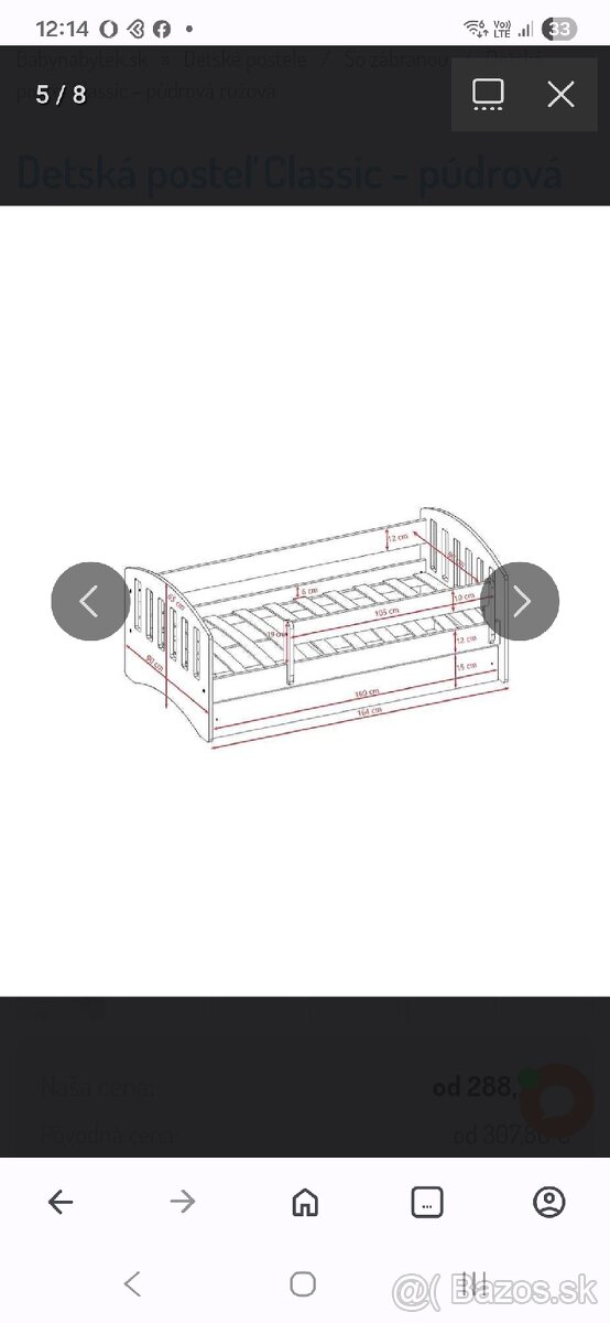 Krásna detska postel 160x80 - 2
