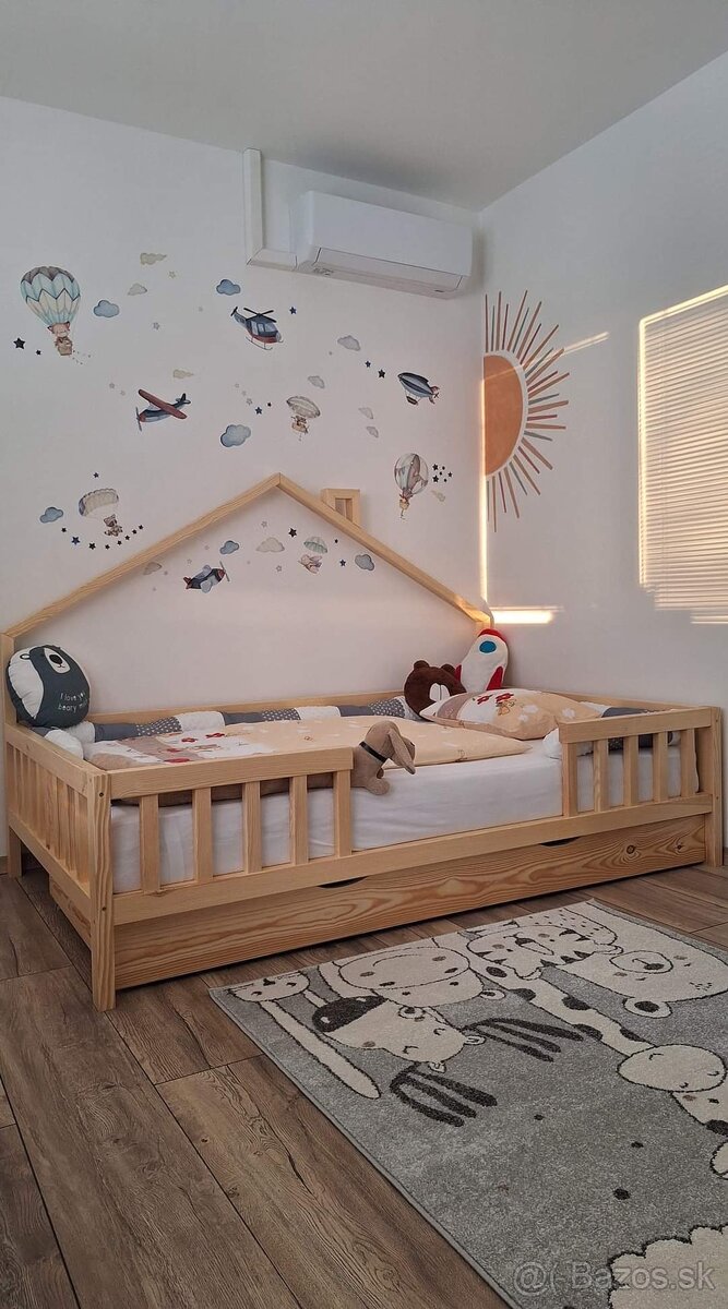 Masívna domčeková posteľ - MILICA - 2