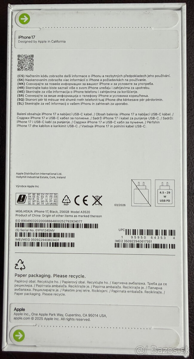 Apple iPhone 17 256GB nerozbalený Black - 2