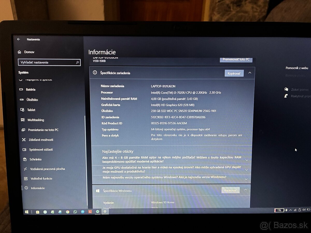 💻 Lenovo notebook – SSD, Windows, zachovalý - 2