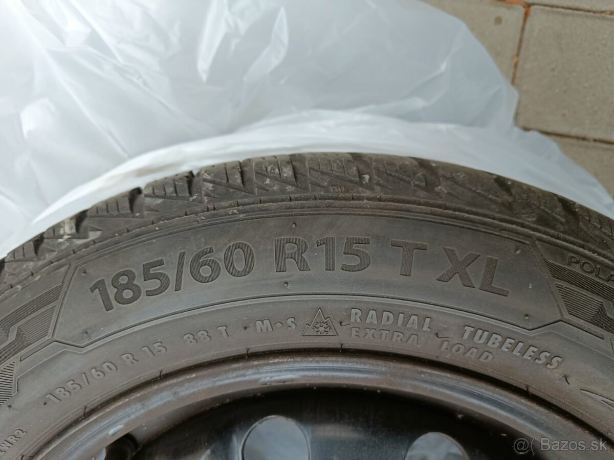 Predam pl.disky + zimne pneu 185/60 R15 - 2