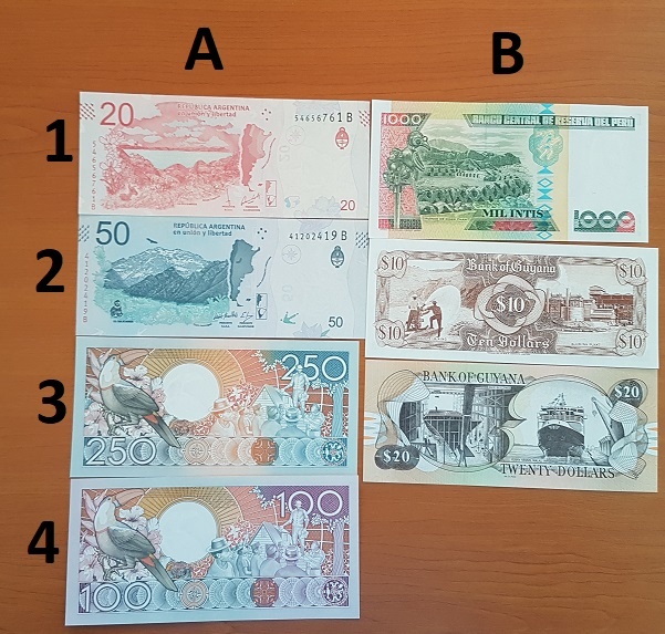 Bankovky mix Južná Amerika - 2