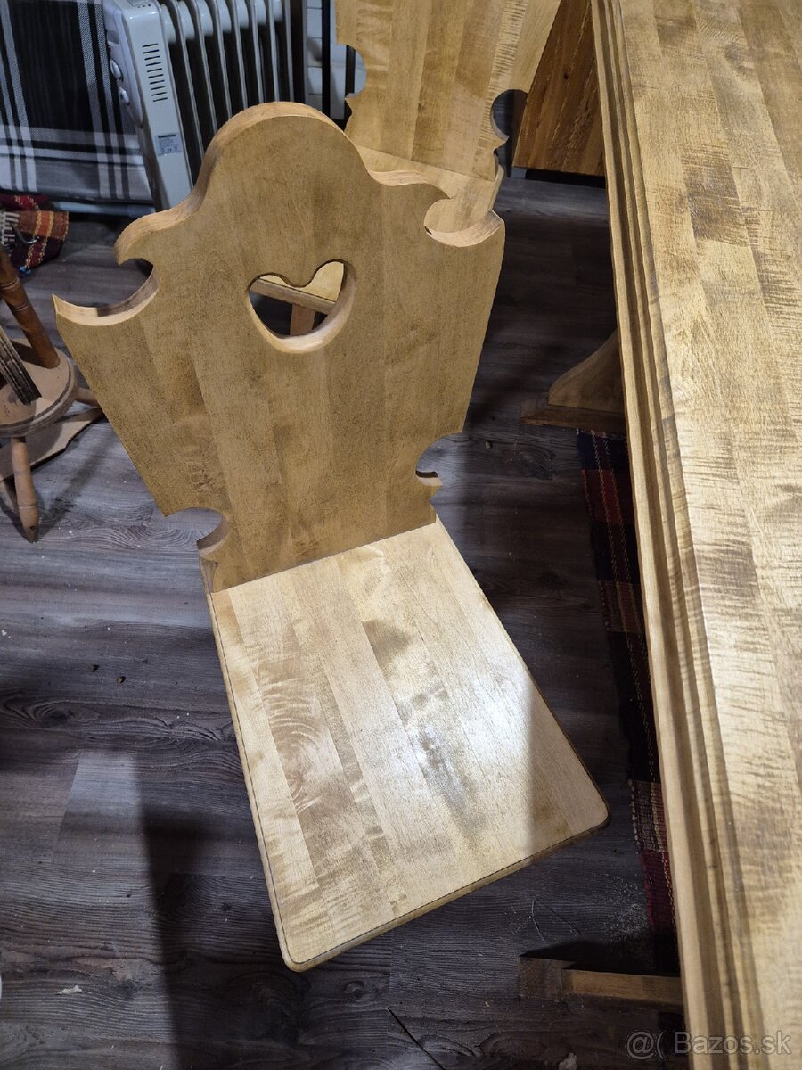 Luxusný jedálenský set z masívneho javora – NOVÝ - 2