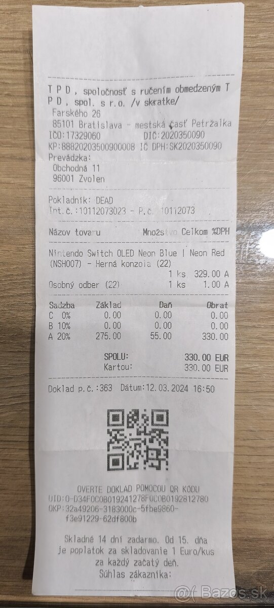 PREDÁM NINTENDO SWITCH OLED v záruke - 2