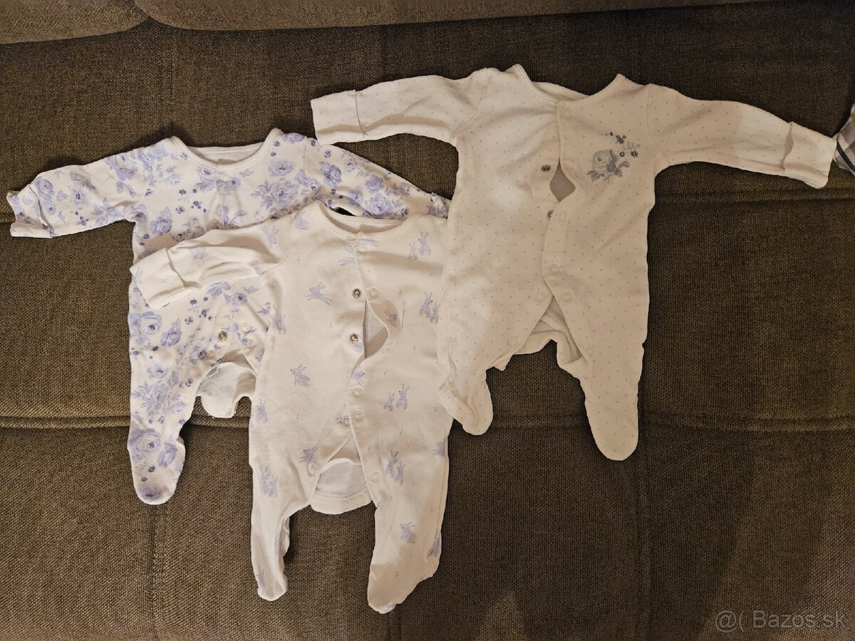 Novorodenecké body 50cm + iné - 2