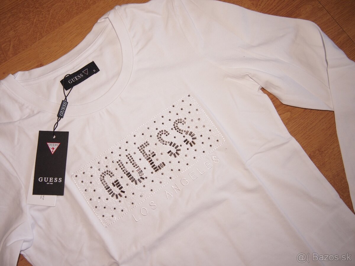 Guess biele tričko s dlhým rukávom - 2
