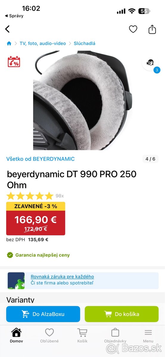 Slúchadlá Beyerdynamic Dt990Pro 250 ohm - 2