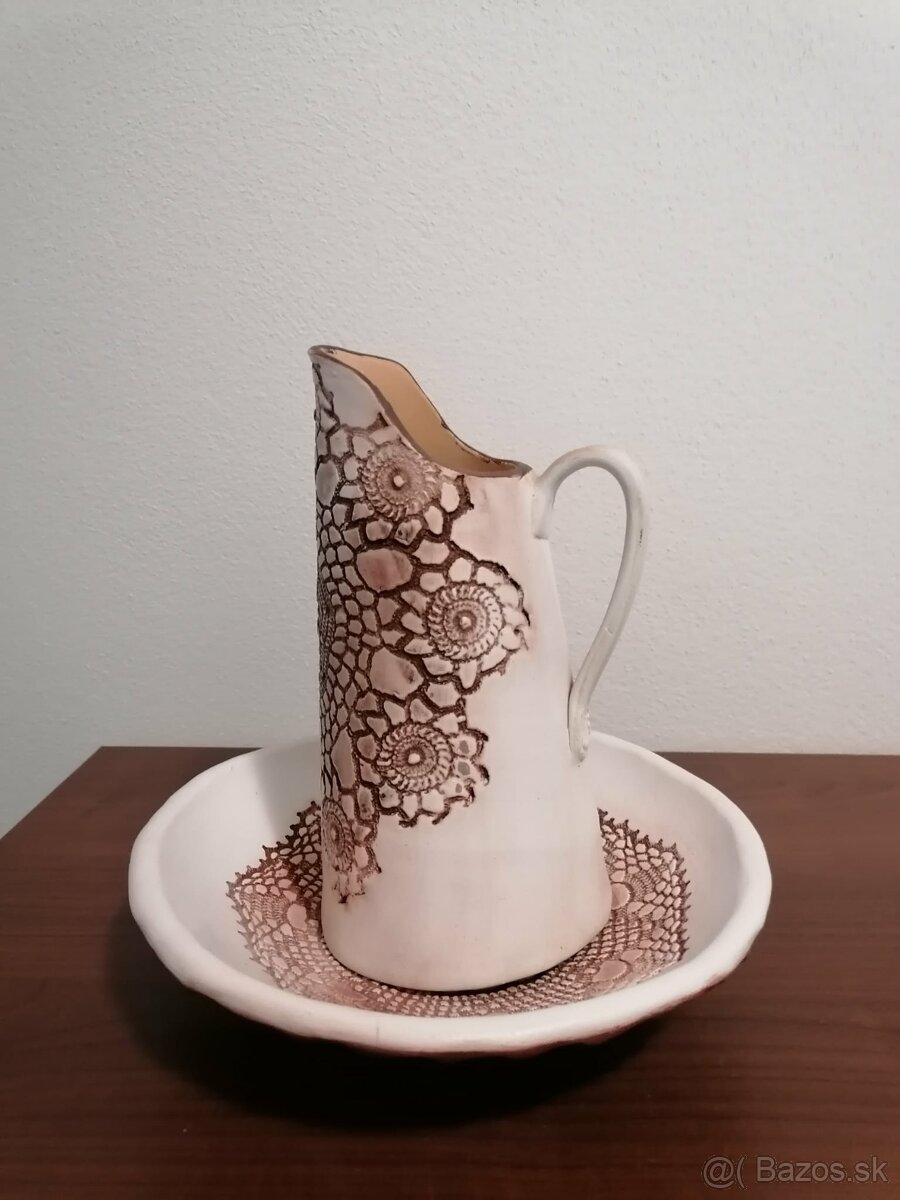 Ručne robená misa a krčah - 2