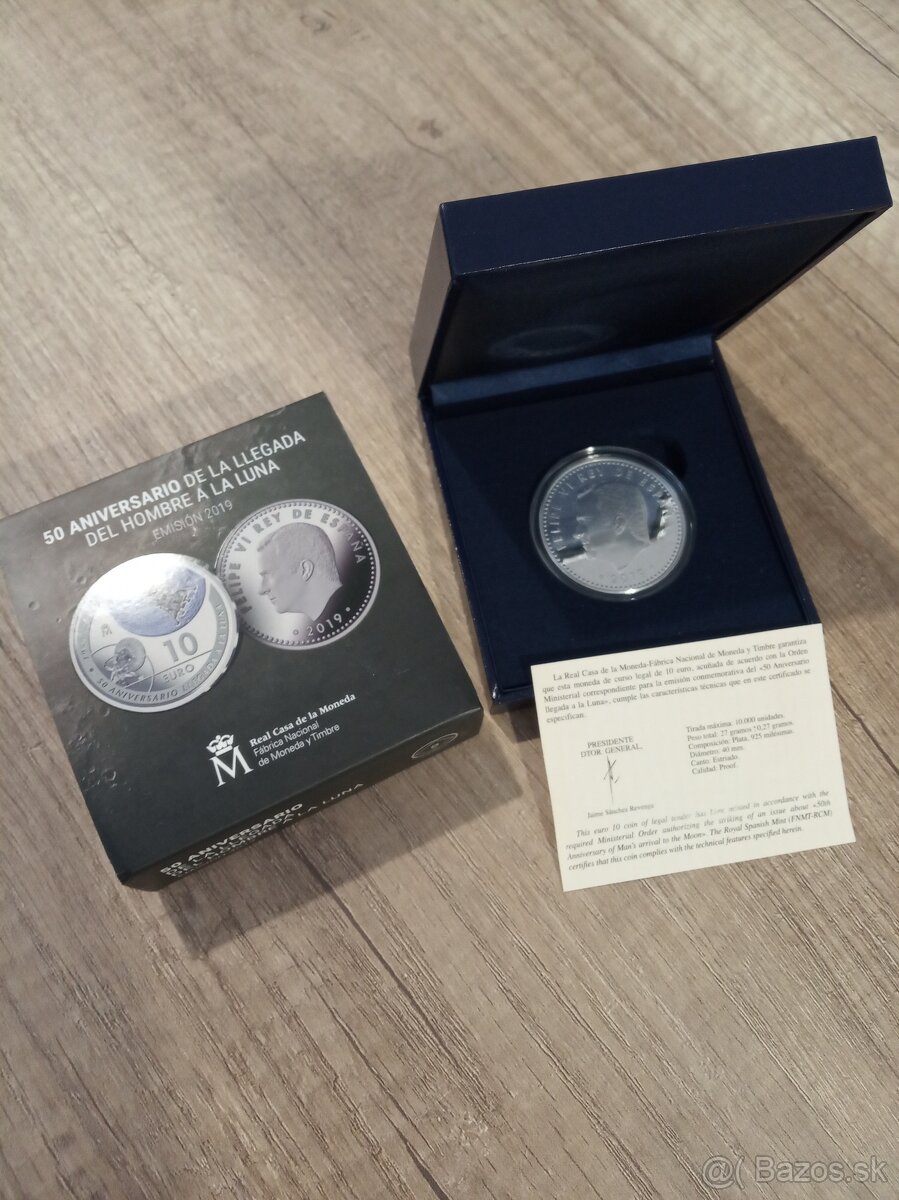 Strieborná minca Španielsko 10€ - 2