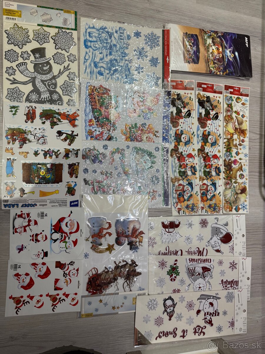 Nálepky vianočné na okno +betlehem - 2